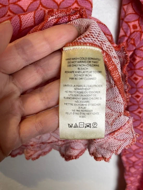 Free People Garner Long Sleeve Tee in Pink Combo Size XS - Picture 7 of 16